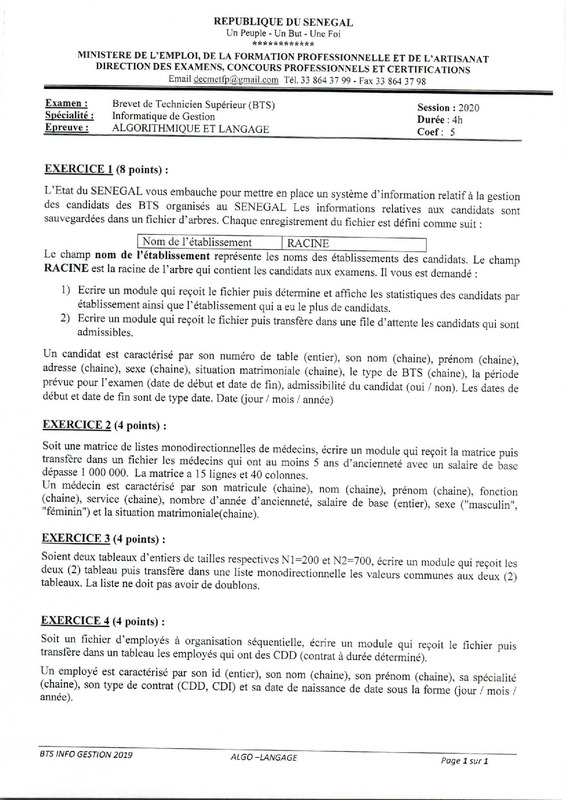 BTS – Informatique de gestion